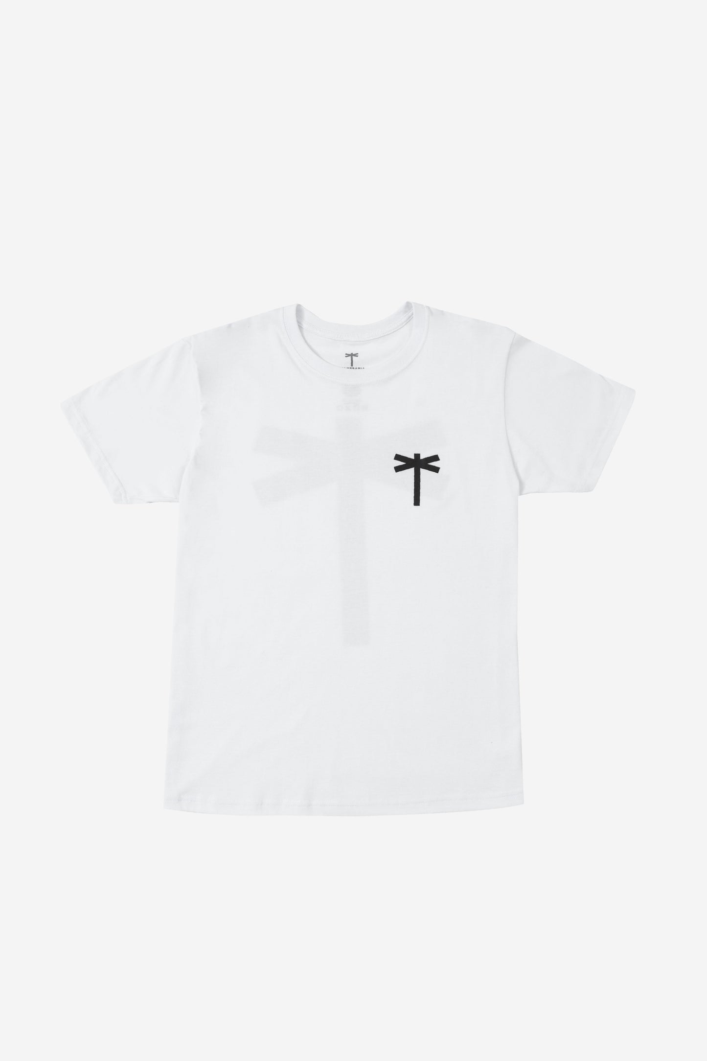 WHITE CLASSIC LOGO SEMI-OVERSIZED TEE