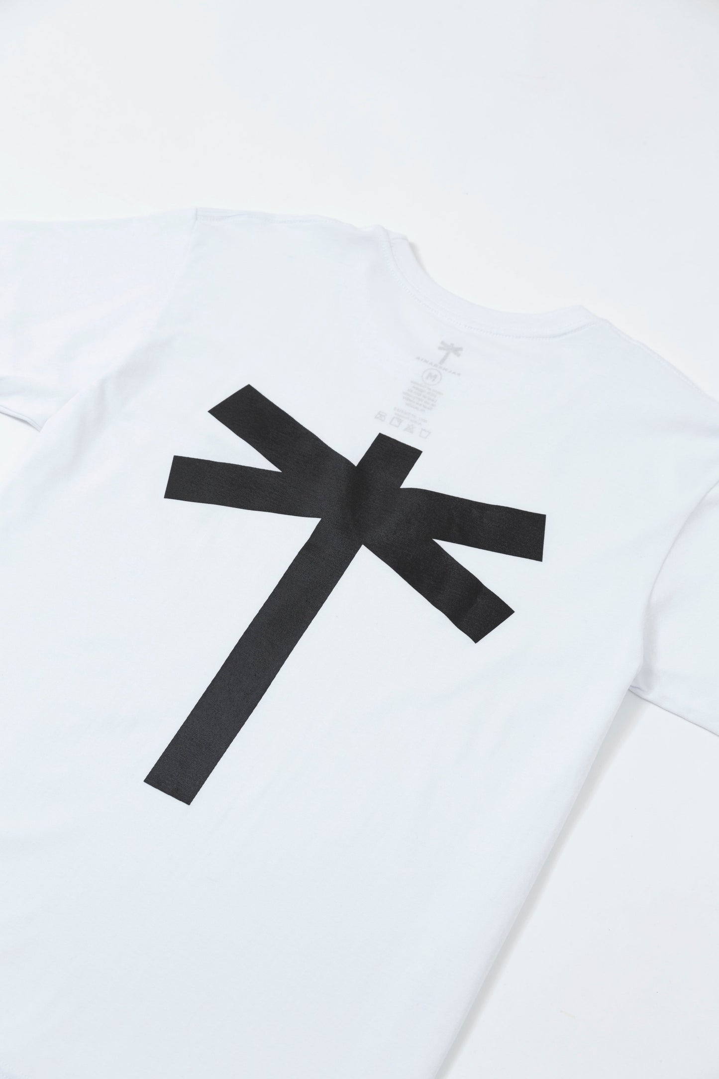 WHITE CLASSIC LOGO SEMI-OVERSIZED TEE