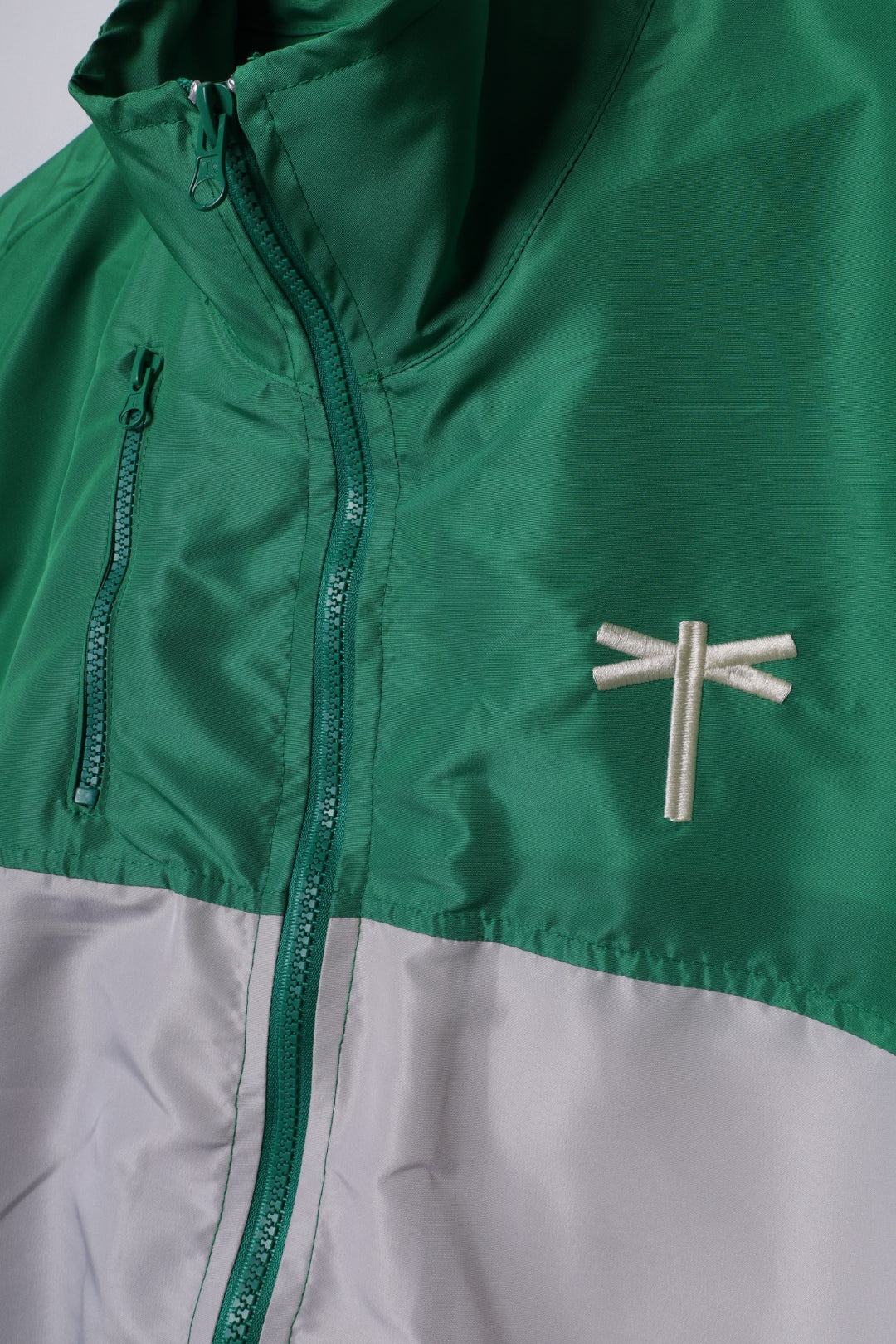 GREEN / CREAM TRACK JACKET